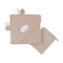 Noukie's F&O Badcape - 75 x 75 cm - Badstof - Beige