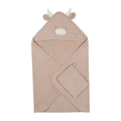 Noukie's F&O Badcape - 75 x 75 cm - Badstof - Beige