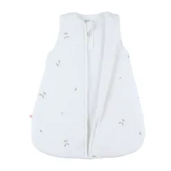 Noukie's F&O Slaapzak Met Borduursel - Maat 50 cm - Gewatteerde Mousseline - Wit