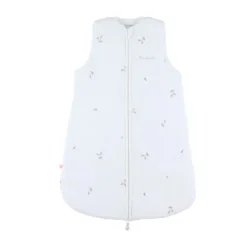 Noukie's F&O Slaapzak Met Borduursel - Maat 50 cm - Gewatteerde Mousseline - Wit