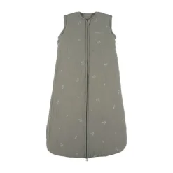 Noukie's F&O Slaapzak Met Borduursel - Maat 70 cm - Gewatteerde Mousseline - Kaki