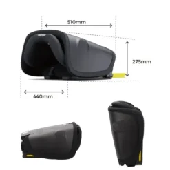 Puck autostoel JIM-black opvouwbaar Groep 1/2/3 (76-150 cm)