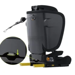 Puck autostoel JIM-black opvouwbaar Groep 1/2/3 (76-150 cm)