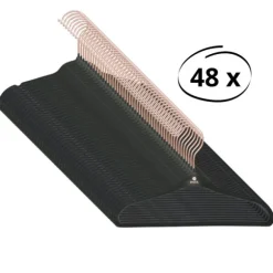 Puck kledinghanger metaal clay set (48 stuks)