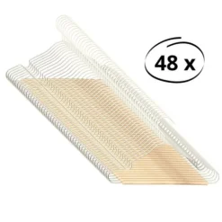 Puck Kledinghanger Velours Ecru (6 stuks)