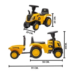 Puck loopauto tractor + aanhanger CAT