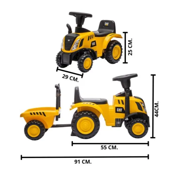 Puck loopauto tractor + aanhanger CAT