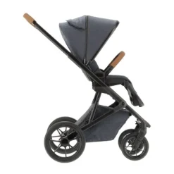 Qute Q-Rider Plus Kinderwagen - Denim Blue | Kidsriver Curve Autostoel - Black
