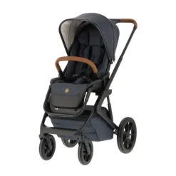 Qute Q-Rider Plus Kinderwagen - Denim Blue | Kidsriver Curve Autostoel - Black