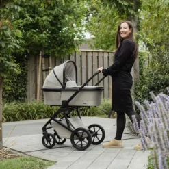 Qute Q-Rider Plus Kinderwagen - Denim Blue | Kidsriver Curve Autostoel - Black