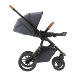 Qute Q-Rider Plus Kinderwagen - Denim Blue | Kidsriver Curve Autostoel - Black
