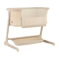 Qute Q-wiggle electric Co-Sleeper cream - white wash