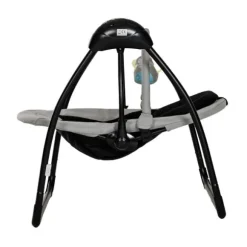 Qute Schommelstoel Q-Swing Softgrey Uil / Zwart Frame