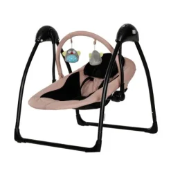 Qute Schommelstoel Q-Swing Softgrey Uil / Zwart Frame