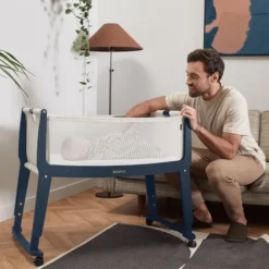Snuz Bedside Crib SnuzPod Studio London Navy
