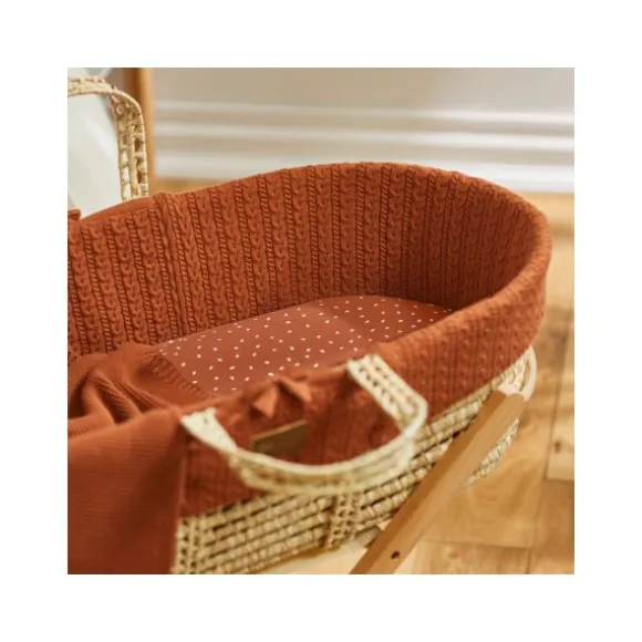 Snuz Hoeslaken Moses Mandje Organic Terracotta Rice