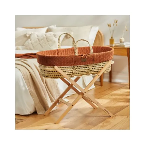 Snuz Moses Mandje En Matras Organic Knitted Terracotta