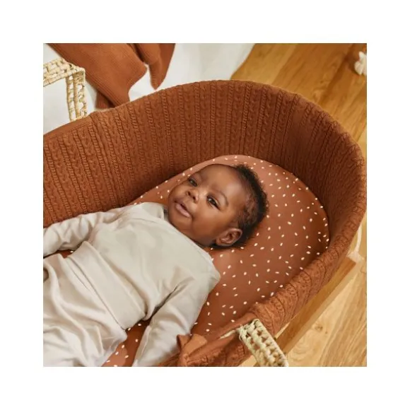 Snuz Moses Mandje En Matras Organic Knitted Terracotta