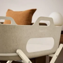 Snuz SnüzBaskit Moses Basket + Stand Set - Light Grey/Natural