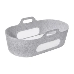 Snuz SnüzBaskit Moses Basket + Stand Set - Light Grey/Natural