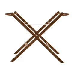 The Little Green Sheep Moses Basket Static Stand - Walnut
