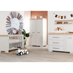 TWF Babykamer Galaxy 3-delig Ledikant 60 x 120 - Commode XL - Hanglegkast