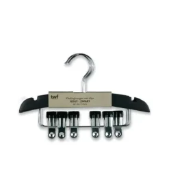 TWF Kledinghanger Hout Met Clips Wit (3 stuks)