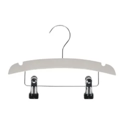 TWF Kledinghanger Hout Met Clips Wit (3 stuks)
