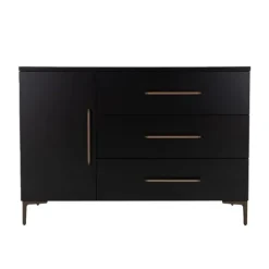 TWF Ledikant 60 x 120 - Commode 3 Laden - Hanglegkast 2 Deuren 1 Lade Modena Metaal