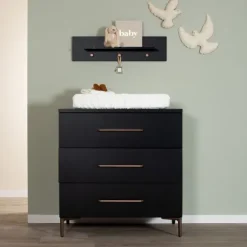 TWF Ledikant 60 x 120 - Commode 3 Laden - Hanglegkast 2 Deuren 1 Lade Modena Metaal