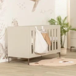 TWF Ledikant 60 x 120 - Commode 3 Laden - Hanglegkast 2 Deuren 1 Lade Salerno Metaal