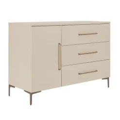 TWF Ledikant 60 x 120 - Commode 3 Laden - Hanglegkast 2 Deuren 1 Lade Salerno Metaal