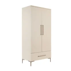 TWF Ledikant 60 x 120 - Commode 3 Laden - Hanglegkast 2 Deuren 1 Lade Salerno Metaal