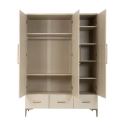 TWF Ledikant 60 x 120 - Commode 3 Laden - Hanglegkast 2 Deuren 1 Lade Salerno Metaal