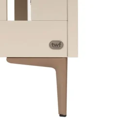 TWF Ledikant 60 x 120 - Commode 3 Laden - Hanglegkast 2 Deuren 1 Lade Salerno Metaal