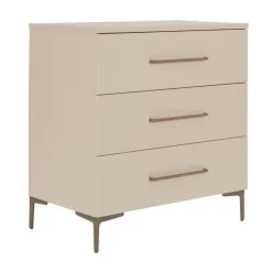 TWF Ledikant 60 x 120 - Commode 3 Laden - Hanglegkast 2 Deuren 1 Lade Salerno Metaal