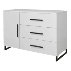 TWF Ledikant 60 x 120 - Commode 3 Laden - Hanglegkast 2 Deuren/1 Lade Torino