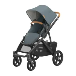 UPPAbaby Kinderwagen 2-in-1 Vista V3 Dillan Stone Blue Met Carbon Frame En Sand Leather