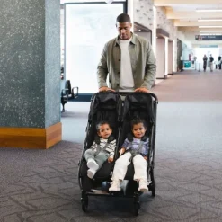 Uppababy MINU Duo Buggy - Greyson Carbon Frame Met Bruin Leer
