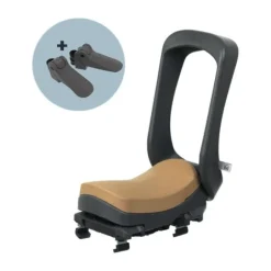 Urban Iki Achterzitje Junior Bincho Black / Kurumi Brown (met montage kader)