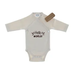 VIB Hello World! Romper - 0-3 Mnd - Beige