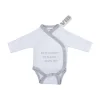 VIB Romper - 50% maman + 50% papa = 100% moi - Wit/Grijs