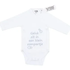 VIB Romper Geluk Zit In Een Klein Rompertje Wit