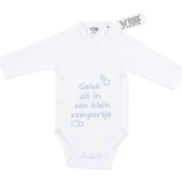 VIB Romper Geluk Zit In Een Klein Rompertje Wit
