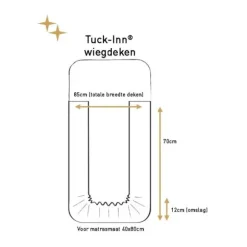 Witlof For Kids Wiegdeken Tuck-Inn Soft Sand Velvet Rib 40 x 80 cm