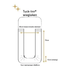 Witlof For Kids Wieglaken Tuck-Inn Plooien Wit 40 x 80 cm